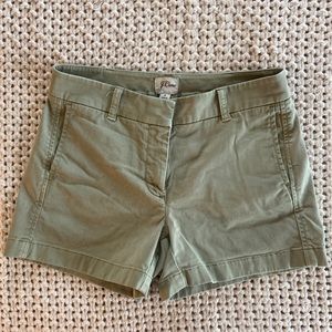 J. Crew 3 inch chinos, size 0
